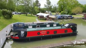 Karenza, a 45' HDPE Narrowboat/
